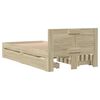vidaXL Cama con cabecero madera de ingenier&iacute;a roble Sonoma 100x200 cm
