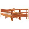 vidaXL Estructura cama con cabecero madera pino marr&oacute;n cera 120x190 cm