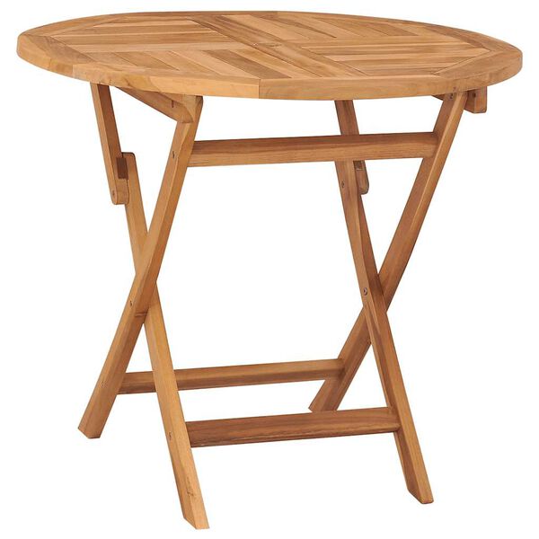 vidaXL Juego de comedor para jardín 5 piezas madera maciza teca