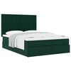 vidaXL Estructura cama otomana colchones terciopelo verde oscuro