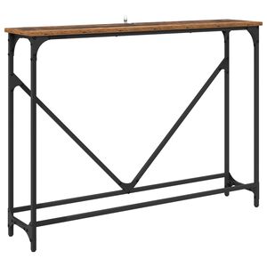 vidaXL Mesa Consola Madera envejecida 102 x 23 x 75 cm