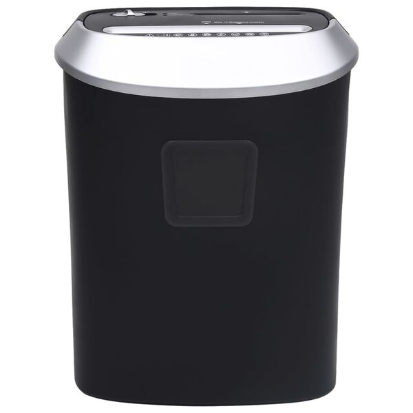 vidaXL Trituradora de papel corte cruzado 10 hojas negro