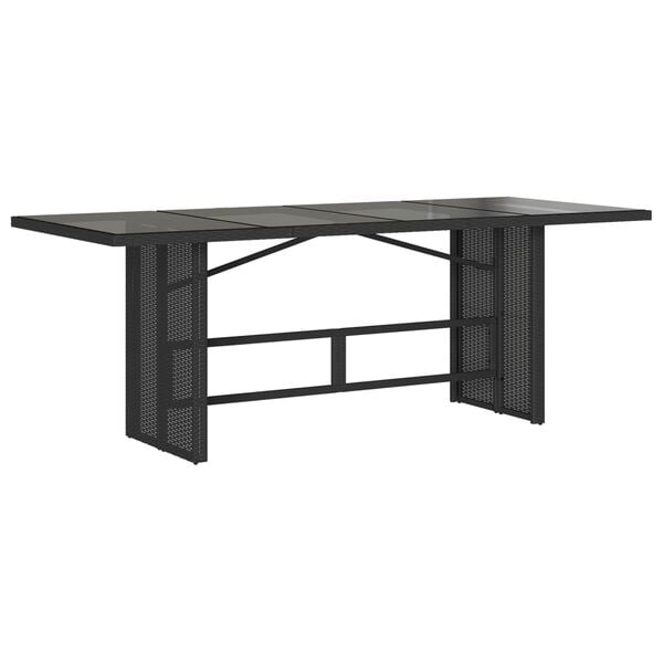 vidaXL Set de comedor de jard&iacute;n 9 pzas y cojines rat&aacute;n sint&eacute;tico negro