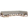 vidaXL Conjunto de sof&aacute;s de exterior 8 pcs Gris Natural y Claro