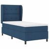 vidaXL Cama tipo Box Spring con colch&oacute;n Azul 90 x 200 cm tela