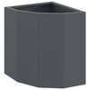 vidaXL Macetero de Esquina Gris antracita 30 x 30 x 35 cm Acero