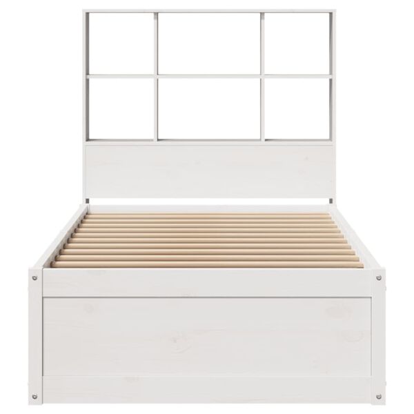 vidaXL Estructura de cama sin colch&oacute;n madera de pino blanca 90x200 cm