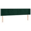 vidaXL Cabecero de terciopelo verde oscuro 183x16x78/88 cm