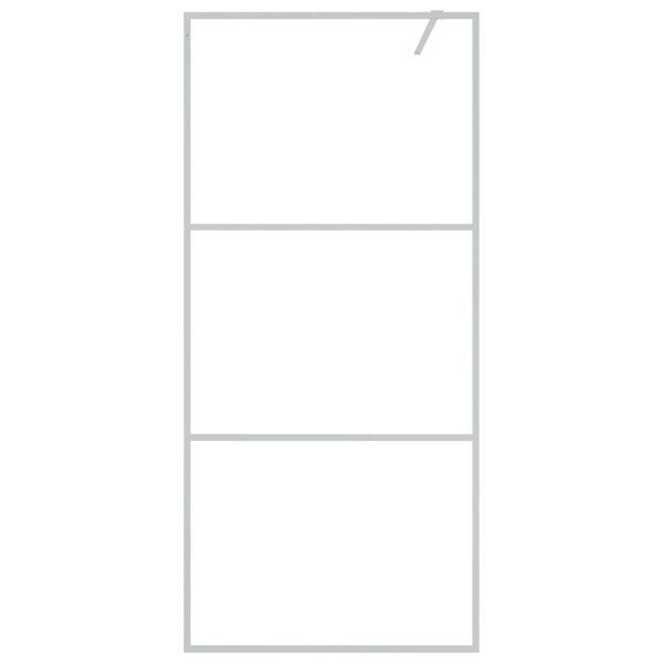 vidaXL Mampara de ducha vidrio ESG transparente plateado 90x195 cm