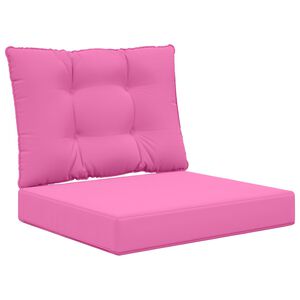 vidaXL Coj&iacute;n para sof&aacute; de exterior 2 pcs Rosa Poli&eacute;ster