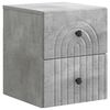 vidaXL Mesita de Noche de Pared Gris Hormig&oacute;n 33 x 34,5 x 40 cm