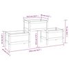 vidaXL Jardinera de madera de pino maciza gris 178,5x44x75 cm