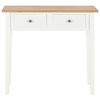 vidaXL Mesa consola tocador de madera blanca 79x30x74 cm