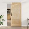 vidaXL Puerta Corredera Marr&oacute;n 93 x 211 cm Madera de pino macizo