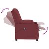 vidaXL Sill&oacute;n elevable cuero sint&eacute;tico rojo tinto