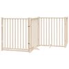 vidaXL Puerta para perros plegable 12 paneles madera de &aacute;lamo 960 cm