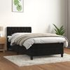 vidaXL Cama box spring con colch&oacute;n terciopelo negro 90x200 cm