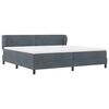 vidaXL Cama tipo Box Spring Gris oscuro 200 x 200 cm Terciopelo