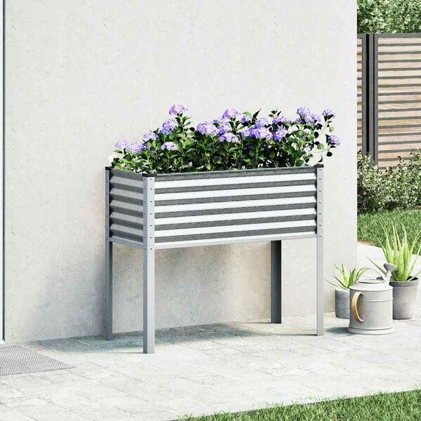 vidaXL Jardinera de jard&iacute;n 100x45x90 cm de acero galvanizado