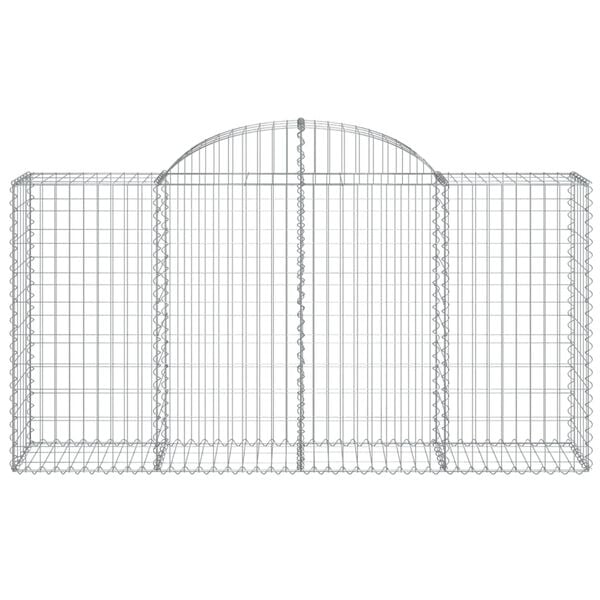 vidaXL Cestas de gaviones 18 uds forma de arco hierro 200x50x100/120cm