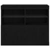 vidaXL Vitrina Negro 81 x 37 x 67 cm Madera contrachapada