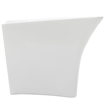 vidaXL Lavabo de pared de cerámica blanco 530x440x370 mm