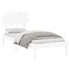 vidaXL Estructura de cama de madera maciza blanca 90x190 cm