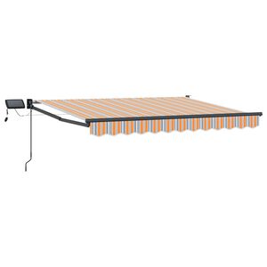 vidaXL Toldo manual retr&aacute;ctil con LEDs 3 x 2,5 m