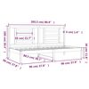 vidaXL Sof&aacute; cama sin colch&oacute;n madera maciza de pino blanco 90x200 cm