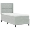 vidaXL Cama tipo Box Spring Gris Claro 90 x 190 cm Terciopelo