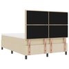 vidaXL Cama tipo Box Spring con colch&oacute;n Crema 140 x 190 cm tela