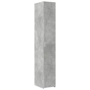 vidaXL Aparador de madera de ingenier&iacute;a gris hormig&oacute;n 30x42,5x185 cm