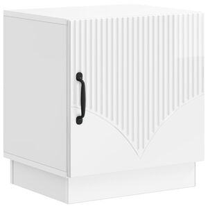 vidaXL Mesita de Noche Blanco Brillante 43 x 34,5 x 47 cm