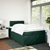 vidaXL Cama box spring con colch&oacute;n terciopelo verde oscuro 120x190 cm