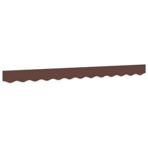 vidaXL Tela de cenefa de toldo de repuesto rayas marr&oacute;n 300 cm