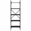 vidaXL Estanter&iacute;a Roble Negro 56 x 32 x 174 cm Madera contrachapada