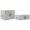 vidaXL Armario de almacenamiento 2 uds. Gris Concreto 108 x 41 x 40 cm
