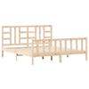 vidaXL Estructura de cama con cabecero madera maciza 180x200 cm