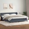 vidaXL Cama box spring con colchones terciopelo gris oscuro 180x210 cm