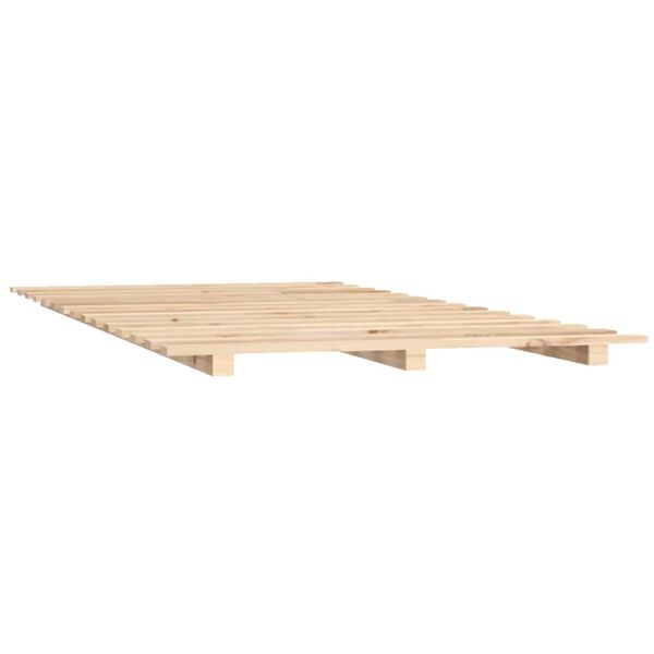 vidaXL Estructura de cama madera maciza de pino 75x190 cm
