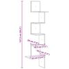 vidaXL Estante de esquina de pared madera contrachapada 32x32x127,5 cm