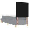 vidaXL Cama tipo Box Spring con colch&oacute;n Gris claro 80 x 200 cm tela