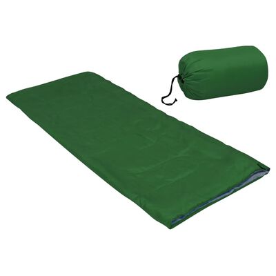vidaXL Saco de dormir ligero para niños con sobre verde 670 g 15°C