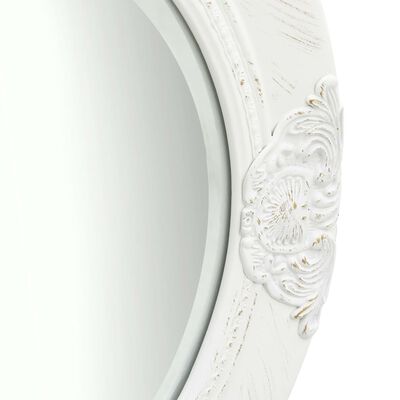 vidaXL Espejo de pared estilo barroco blanco 50 cm