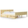 vidaXL Estructura de cama con 2 cajones madera maciza pino 200x200 cm