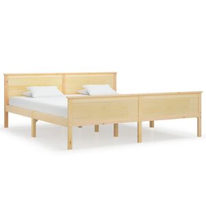 vidaXL Estructura de cama sin colch&oacute;n madera maciza de pino 180x200 cm