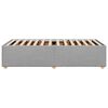 vidaXL Estructura de cama sin colch&oacute;n tela gris claro 90x200 cm