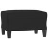 vidaXL Sill&oacute;n con taburete tela de microfibra negro 60 cm