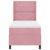 vidaXL Cama tipo Box Spring con colch&oacute;n Rosa 80 x 200 cm Terciopelo