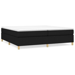 vidaXL Estructura de cama con somier tela negro 200x200 cm